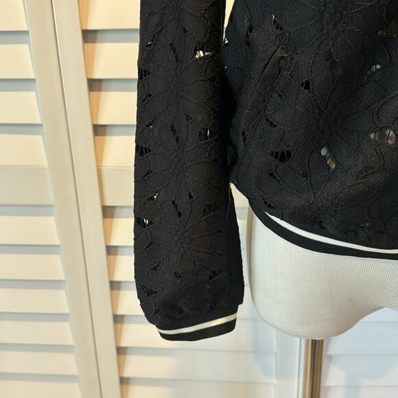 Atmosphere NWOT Zipper Texture Jacket with striped detail. - Picture 3 of 6